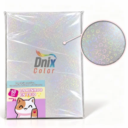 Laminado en Frío Efecto Amor Intenso Corazones A4 por 50 hojas DNIX COLOR