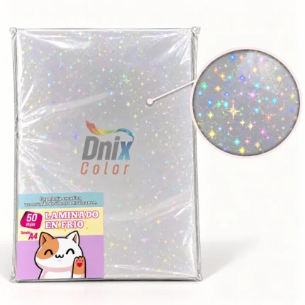 Laminado en Frío Efecto Estrellas A4 por 50 hojas DNIX COLOR