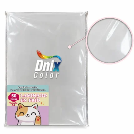 Laminado en Frío Glossy Brillante A4 por 50 hojas DNIX COLOR
