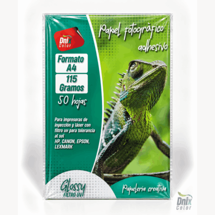 Papel fotográfico adhesivo brillante 115 gramos DNIX COLOR